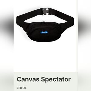 NWT Kavu Canvas Spectator Hip Belt Bag in BLACK